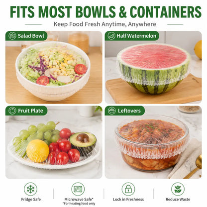 🔥🔥100PCS Disposable Stretch Food Covers for Bowls & Plates