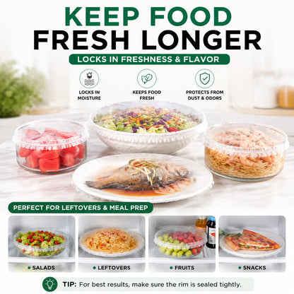 🔥🔥100PCS Disposable Stretch Food Covers for Bowls & Plates
