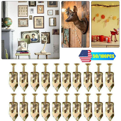 🔥LAST DAY SALE-80% OFF🔥-100PCS/200PCS Self-Drilling Drywall Anchors Kit No Drill Needed Easy Hang